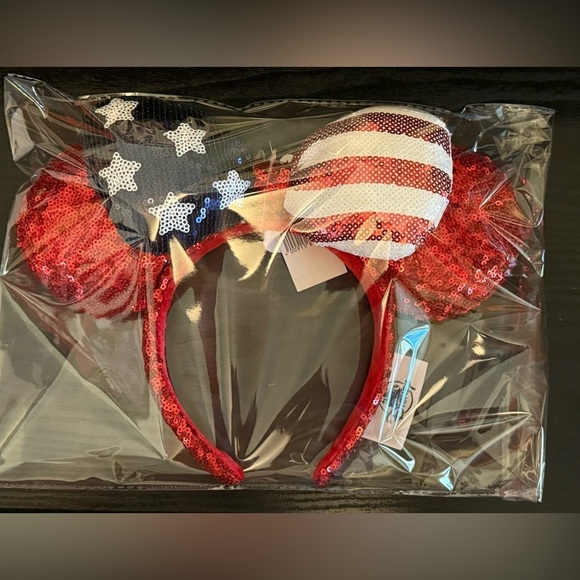 Minnie Mouse Americana Sequined Ears - Picture 3 of 4